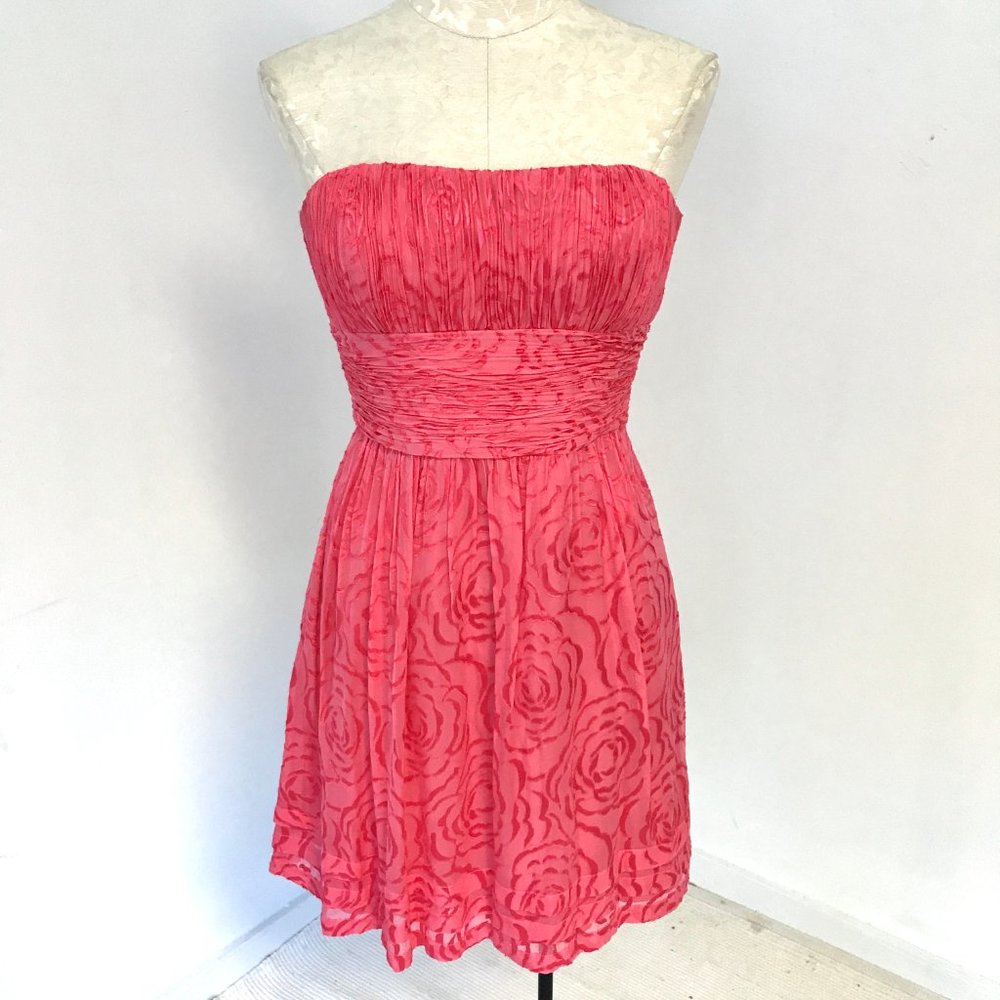 BCBGMaxAzria 6 Rose Strapless Mini Dress Pink - Picture 9 of 11